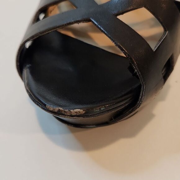 Marc Fisher Stappy Open Toe Heels Black Women's Sz 8M NICE! - Picture 11 of 15